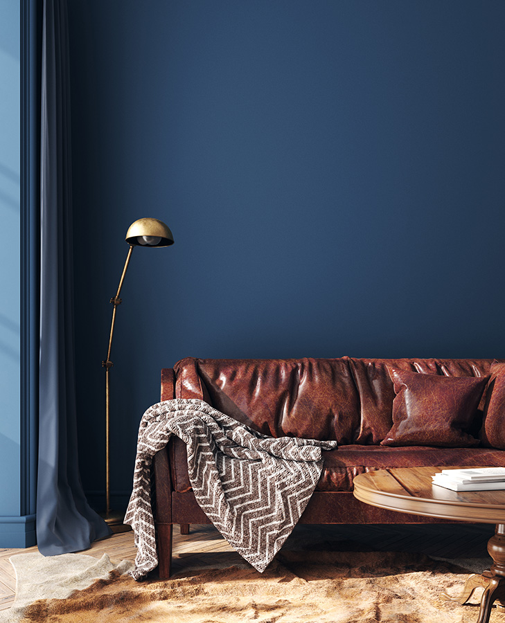 Donkerblauw-interieur-blauwe-muur-blauwe-woonkamer-blauwe bank-blauw-interieur-kleurrijk-interieur-kleur-in-huis-1