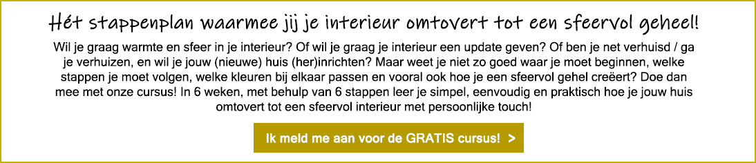 Gratis online cursus sfeervol interieur inrichten