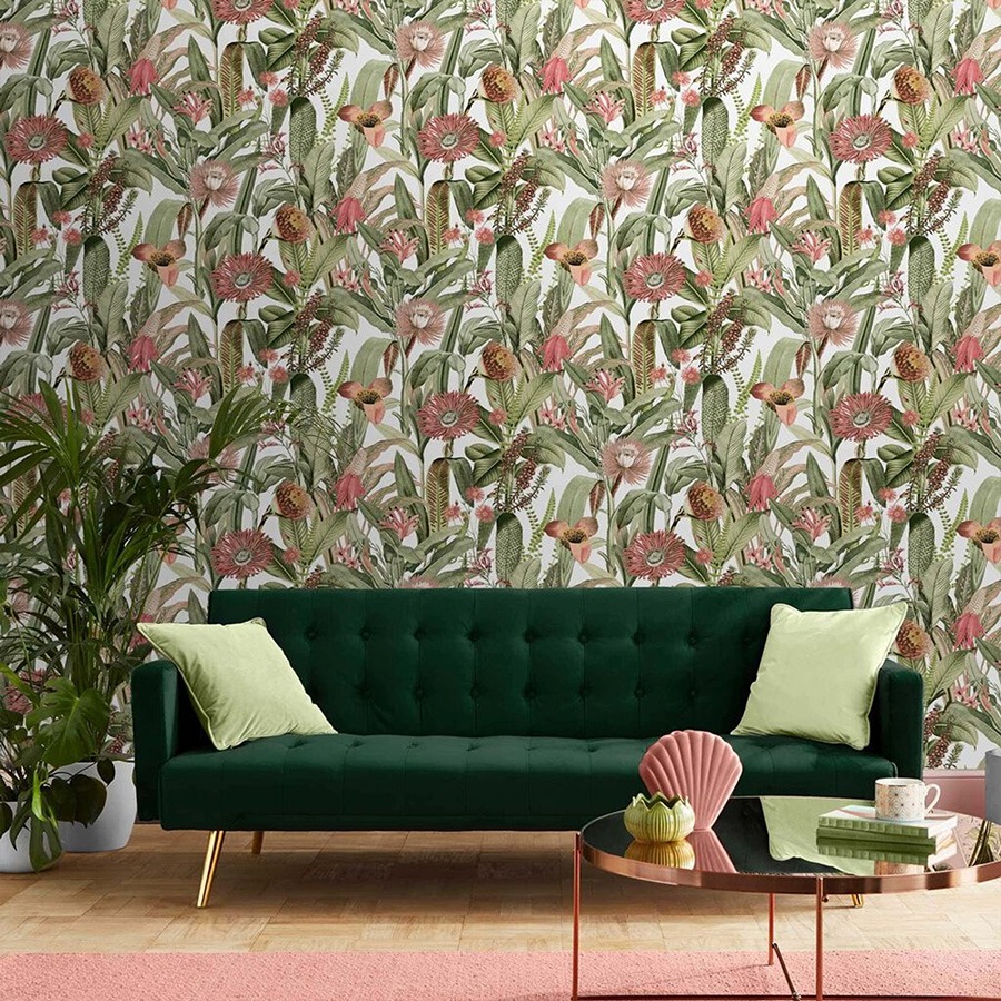 Wat doet de kleur groen in je interieur? Welke kleur past goed bij groen? Groen interieur woonkamer Bruin en groen combinerengroen in huis groen in je interieur groene woonkamer de kleur groen combineren met roze wit en groen groene bank groen behang