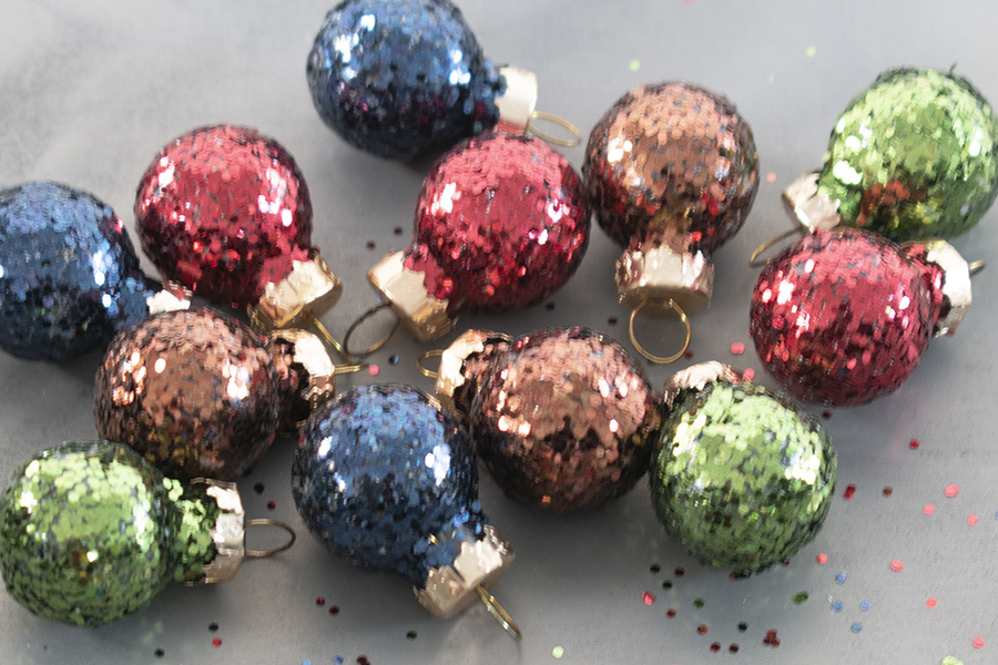 Glitter-kerstballen