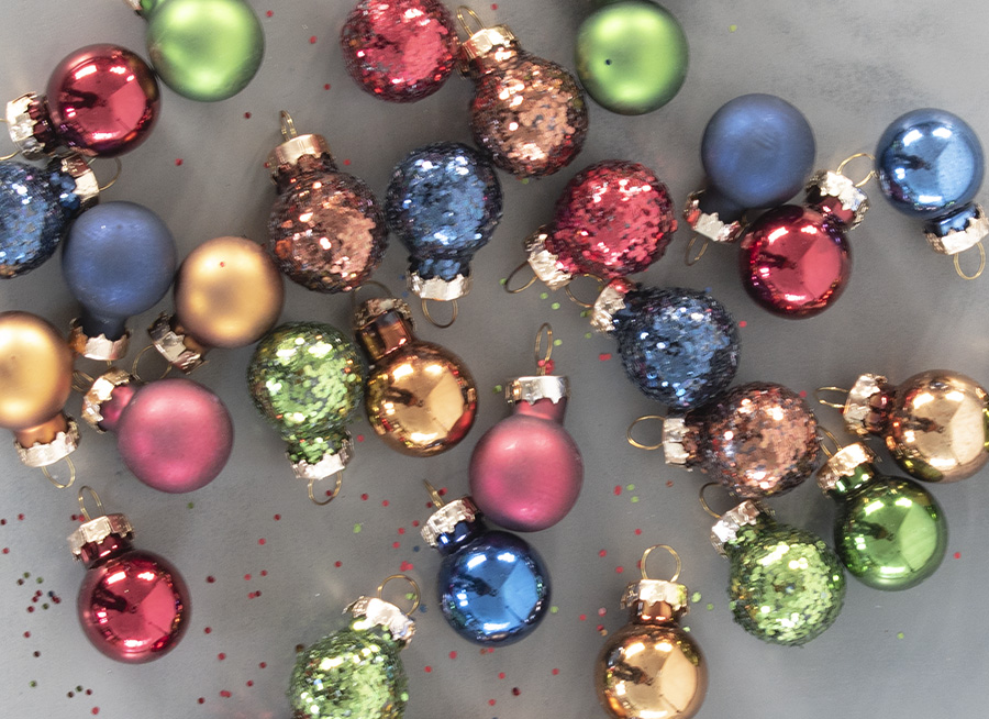 Glitter-kerstballen