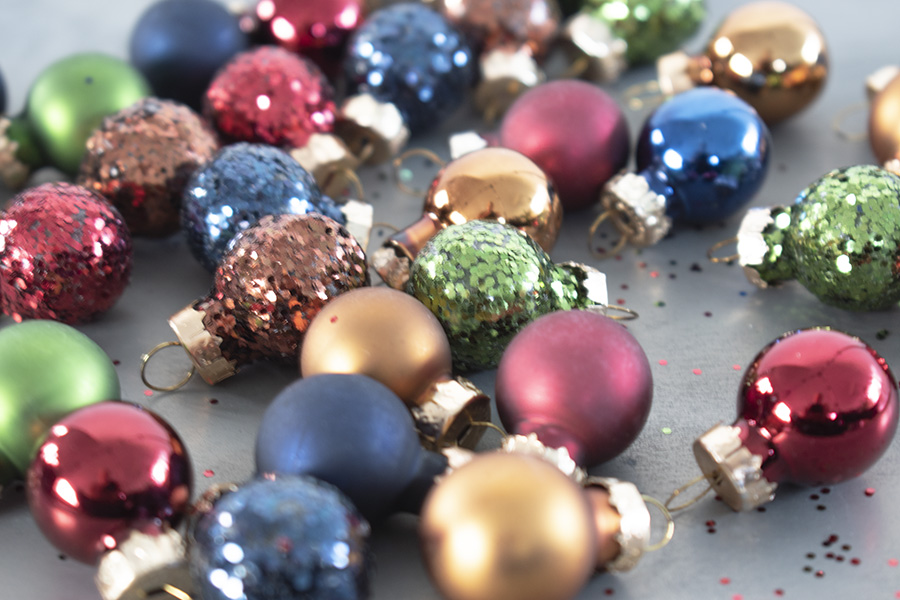 Glitter-kerstballen