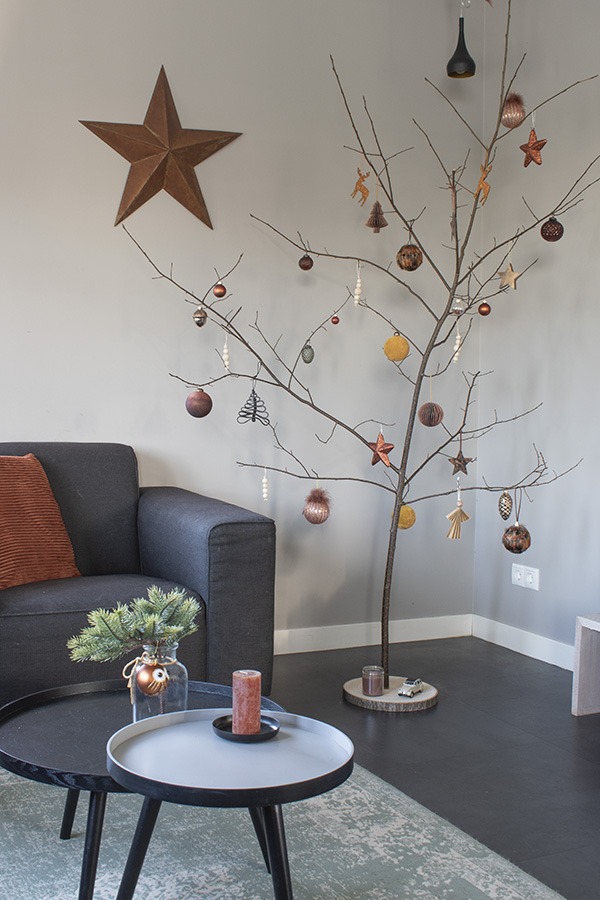 Alternatieve kerstboom houten kerstboom kersttak stoere Kerst moderne Kerst Scandinavische Kerst